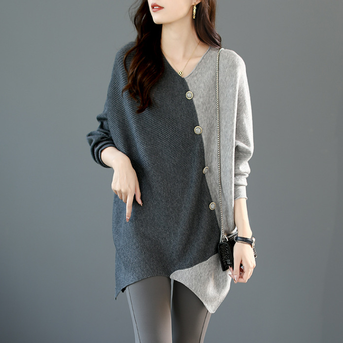 2COLOR★オシャレ　バイカラーニット セーター