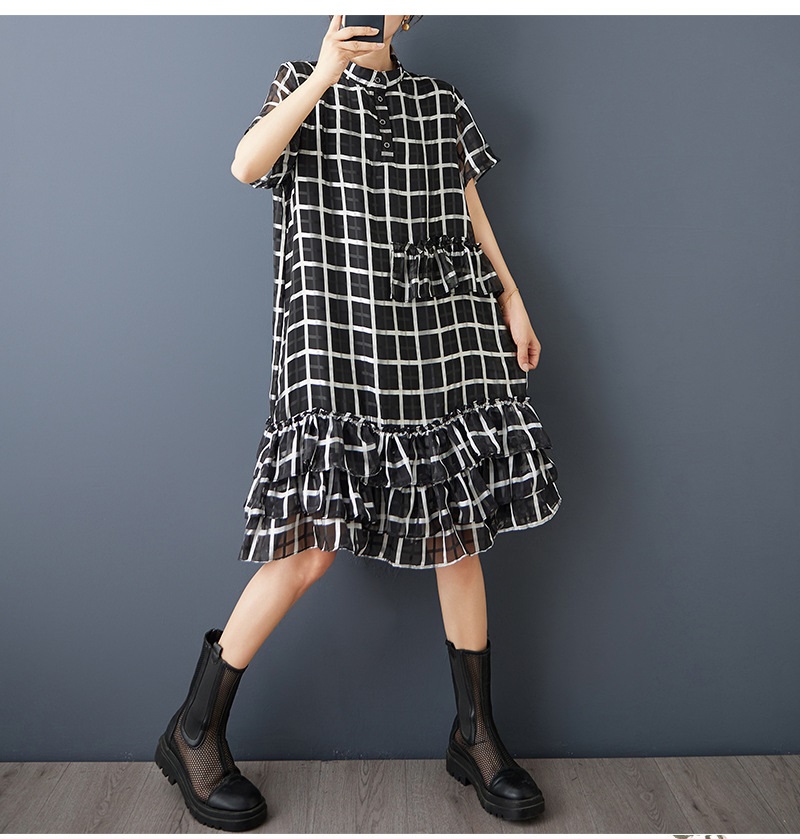 ★ゆったり★原宿風　109系　可愛いフリル　チエック柄ワンピース