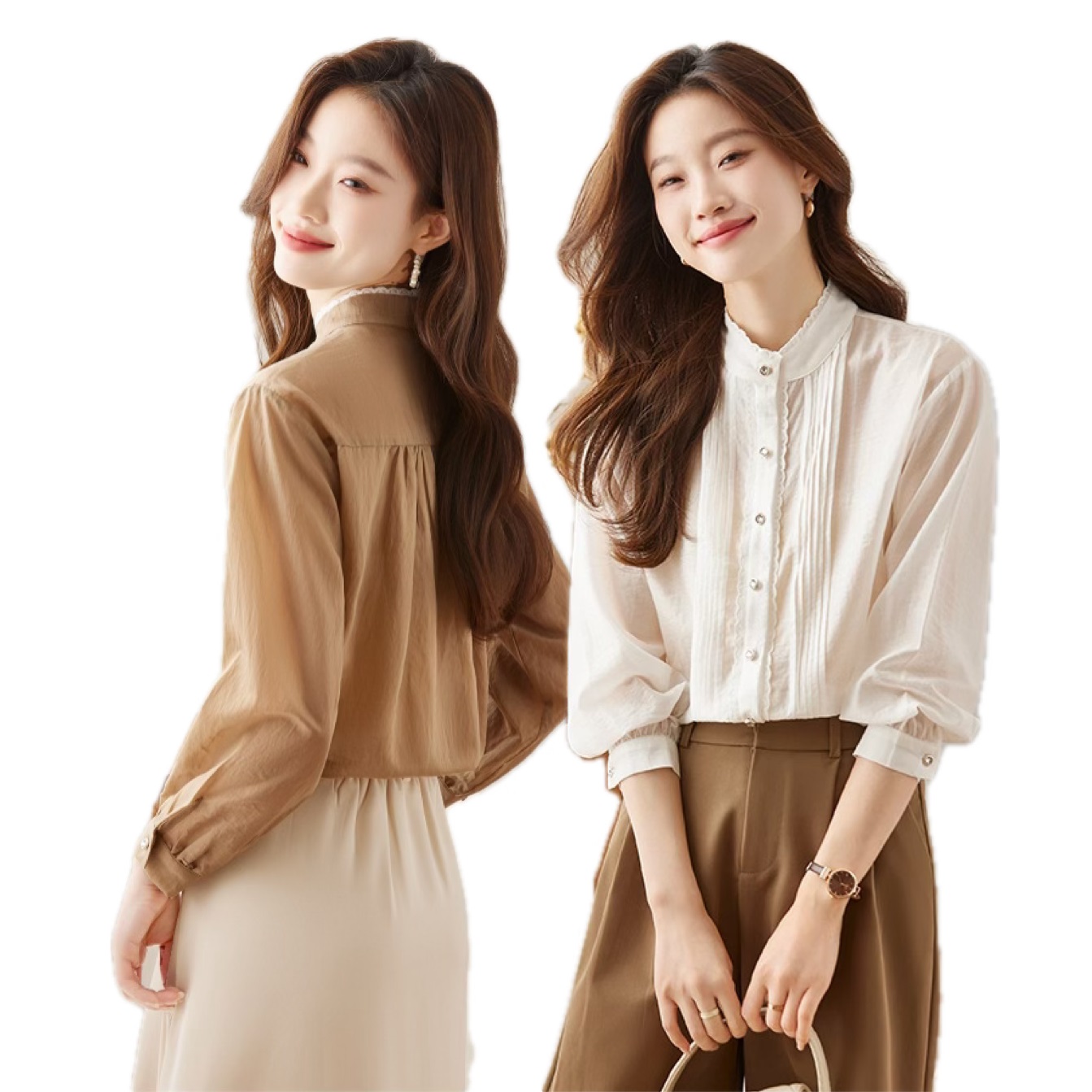 ★上質S～4L★ OL 通勤 オフェス着 お天気お姉さん 司会 可愛いプリーツ　シャツ　ブラウス