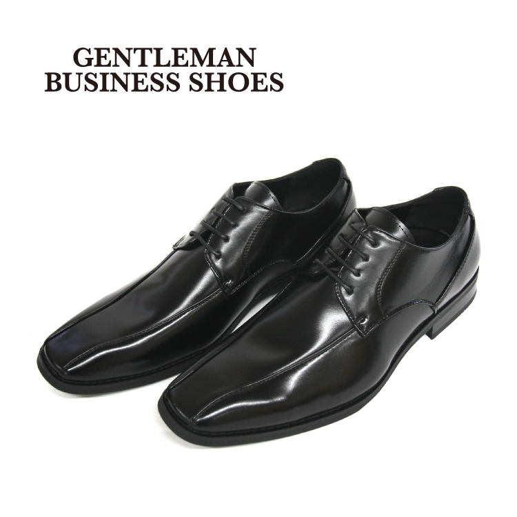 【GENTLEMAN　BUSINESS　SHOES】　ビジネスシューズ　シューレースタイプ　GB-7502N　ブラック　