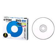 【DRW47PB5S】 TDK データ用 DVD-RW ホワイト・ディスク 5枚パック (インクジェットプリンタ・2-4倍速記録
