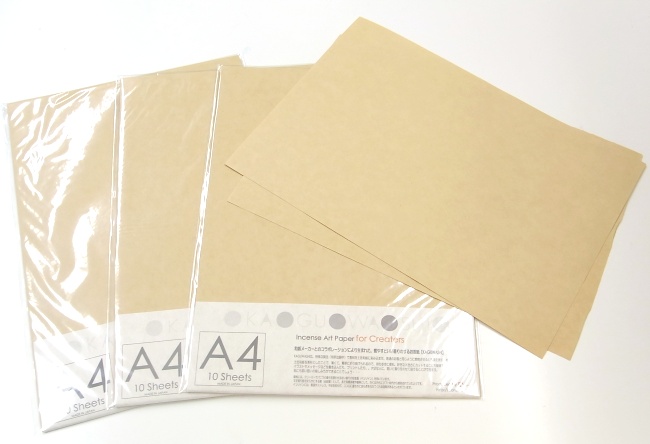 A4用紙規格のペーパーインセンス”KAGUWASHI（香紙）ArtPaper A4”