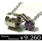 ダナスブラックダイヤモンド＆誕生石ネックレス/Danasステンレスネックレス