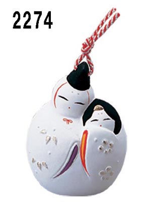 ★ひな祭りを飾る★ 縁起の良い雛人形【錦彩　睦寿々雛（土鈴）】