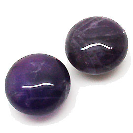 天然石 パワーストーン/ アメジスト・紫水晶  円形　アクセサリーパーツ