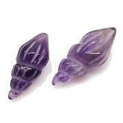 天然石 パワーストーン/ アメジスト・紫水晶  貝　アクセサリーパーツ