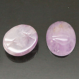 天然石 パワーストーン/ アメジスト・紫水晶　彫刻　アクセサリーパーツルース