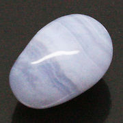 天然石 パワーストーン / ブルーレースアゲート・瑪瑙 卵型　アクセサリーパーツ