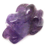 天然石 パワーストーン/ アメジスト・紫水晶　カエル　アクセサリーパーツ