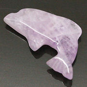 天然石 パワーストーン/ アメジスト・紫水晶　イルカ　アクセサリーパーツ