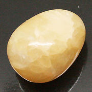 天然石アラゴナイト　卵エッグ型アクセサリーパーツ