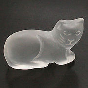 天然石 パワーストーン / 水晶・クリスタルクォーツ　猫・こネコ　置物