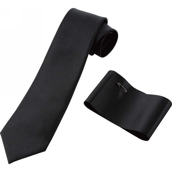 【代引不可】 紳士用礼装ネクタイ　黒喪章付 ネクタイ