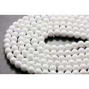 【丸ビーズ】ホワイトジェード 6mm