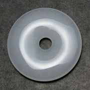【置き石】ドーナツ型(ピーディスク) 20mm ホワイトジェード ※ネコポス不可※