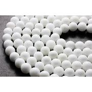 【丸ビーズ】ホワイトジェード 8mm