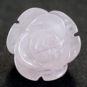 【モチーフビーズ】薔薇 (立体) 10mm ローズクォーツ