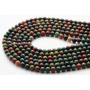 【丸ビーズ】ブラッドストーン 4mm