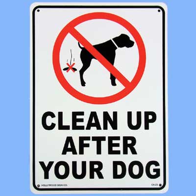 プラスティックサインボード CA-23 犬の後始末をきれいに