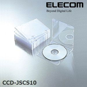 ELECOM(エレコム) Blu-ray/DVD/CDケース（スリム/PS/1枚収納） CCD-JSCS10CR