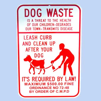 DOG WASTE トラフィックサインボード