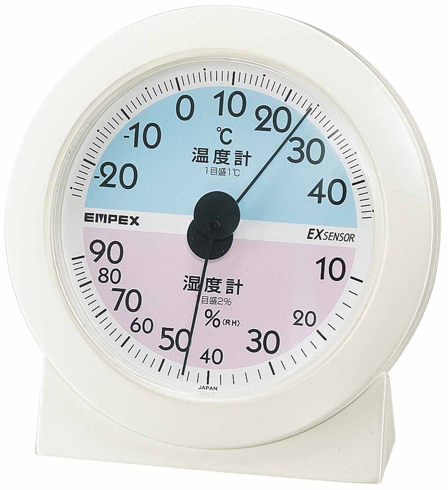 《日本製》【シンプルタイプ】メモリア温・湿度計