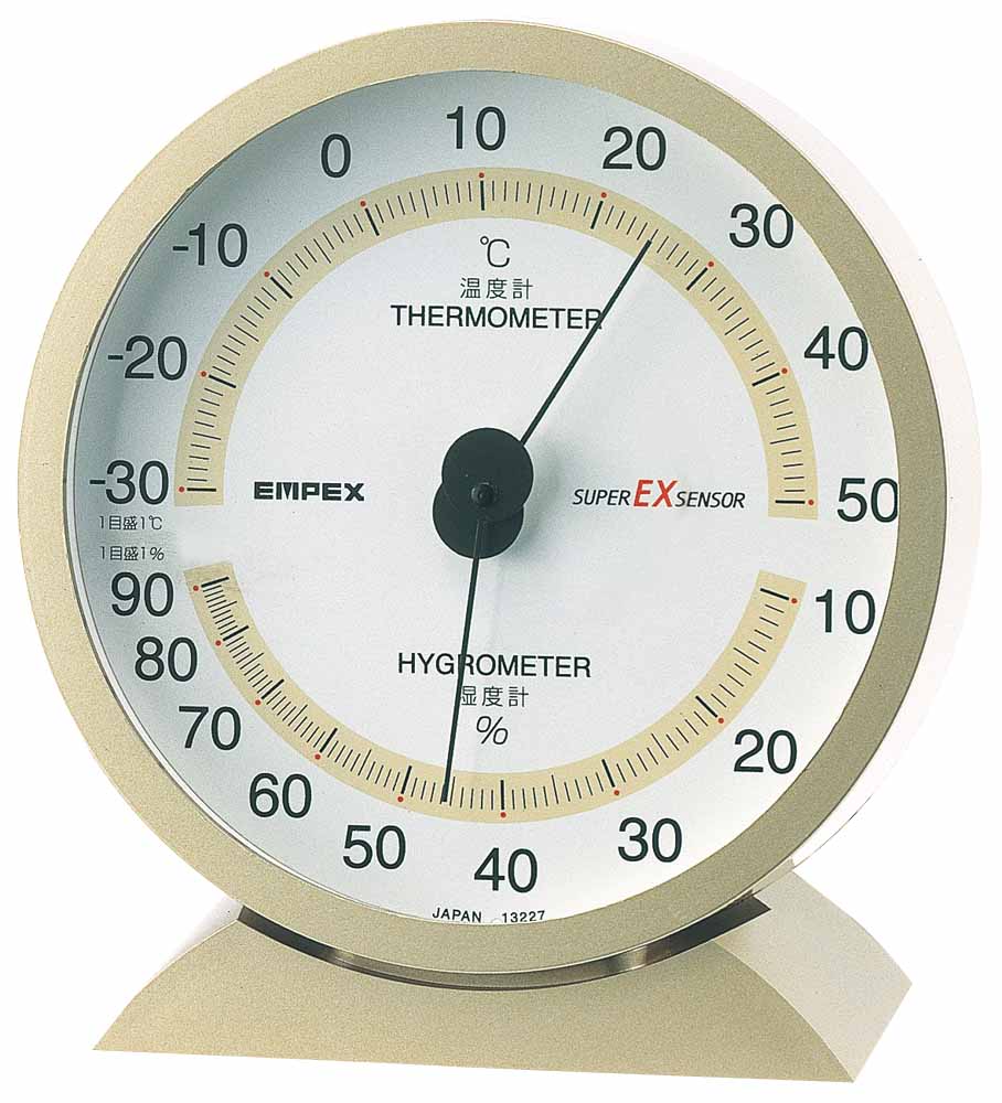 エンペックス気象計 温度湿度計 メロディ気象台 グランデ 天気予報機能付き 壁掛け用 日本製 ブラウン BW-5078