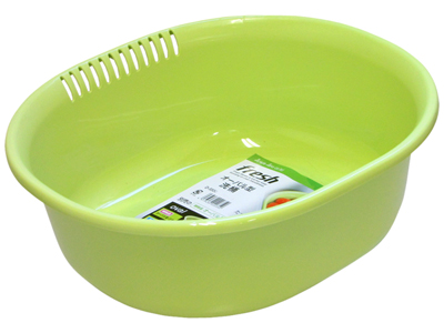 オーバル型洗い桶 グリーン
