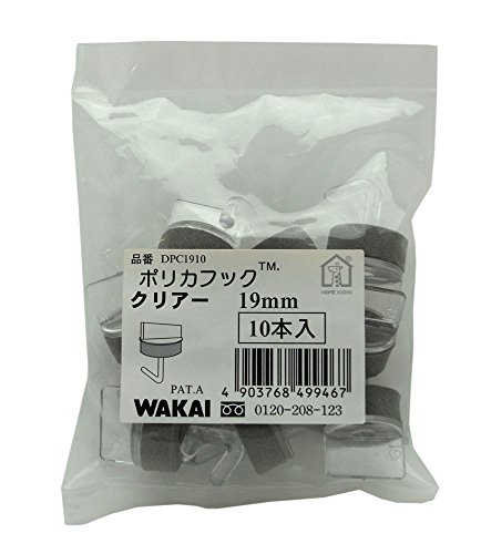 WAKAI(若井産業) ポリカフック クリアー 19MM 10Pイリ DPC1910 10本入