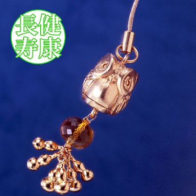 幸せ福朗・六瓢箪ストラップ＜無病・元気カード付き＞