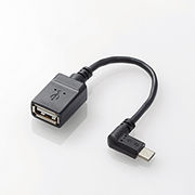 エレコム USB A-microB 変換アダプタ(L字左側接続タイプ) TB-MAEMCBL010BK