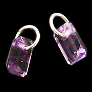 テソロオリジナル商品 チャームパーツ/アメジスト/レクタングルカット 5x7mm