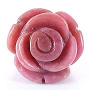 【モチーフビーズ】薔薇 (立体) 12mm ロードナイト