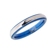 サージカルステンレス 3mm幅 サイドミル打リング ブルー