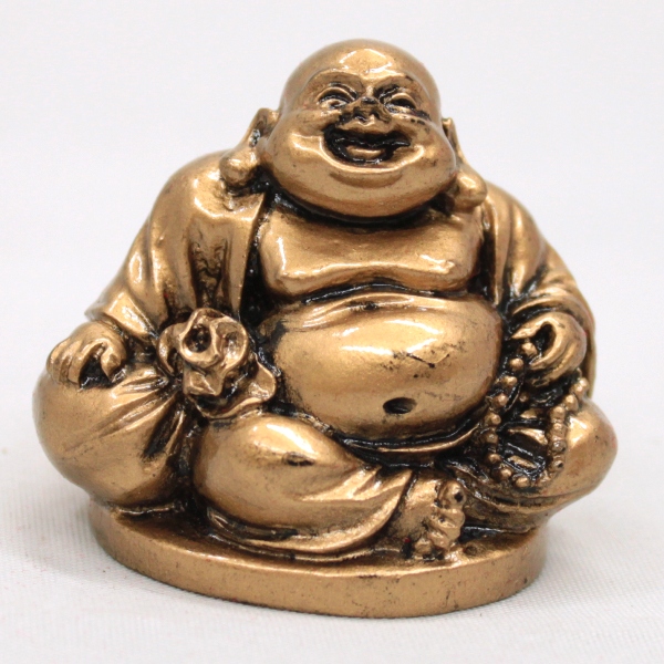 【風水 開運 インテリア】樹脂製 ミニ 金布袋 Jタイプ ハッピーブッダ happy buddha statue