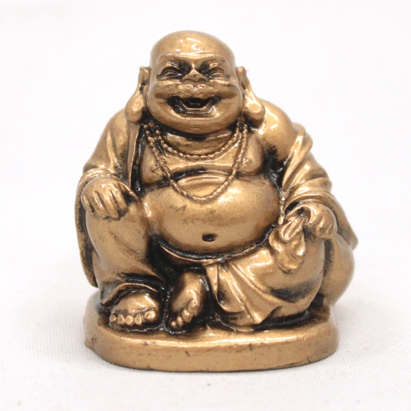 【風水 開運 インテリア】樹脂製 ミニ 金布袋 Iタイプ ハッピーブッダ happy buddha statue