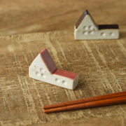 お家の形の箸置き レッド[美濃焼]