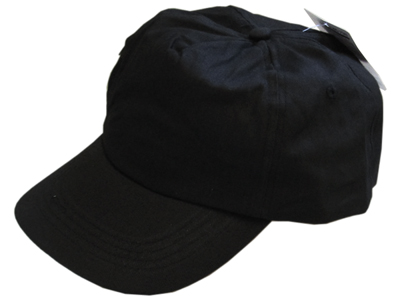 サイズ調整可能コットン帽子(黒)