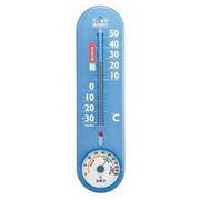 EMPEX 生活管理 温度・湿度計 壁掛用 TG-2456 クリアブルー