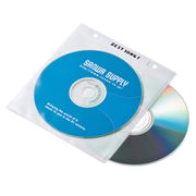 サンワサプライ　DVD・CD不織布ケース(リング穴付・ホワイト)　FCD-FR100WN