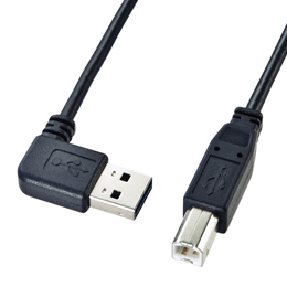 サンワサプライ　両面挿せるL型USBケーブル(A-B標準)　KU-RL2