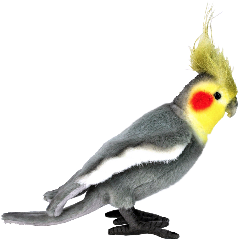 安全性・本物のような質感・感触にこだわった HANSA 製品『オカメインコ グレー 21』【6470】