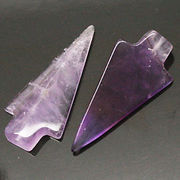 天然石 パワーストーン/ アメジスト・紫水晶　矢じり　アクセサリーパーツ