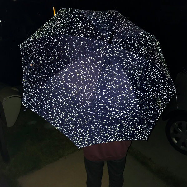 【雨傘】【長傘】満点の星空・雨の夜道に安全！グラスファイバージャンプ雨傘