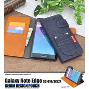 ＜ギャラクシー・Note Edge用＞ＮＥＷデニム！Galaxy Note Edge SC-01G/SCL24用デニムデザインスタンド