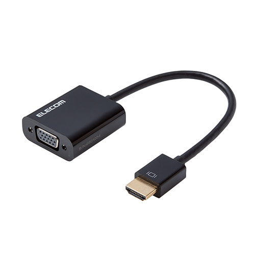 エレコム 変換アダプタ/HDMI-VGA/ブラック AD-HDMIVGABK2