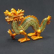 龍の置物 風水 龍 置物 風水龍 龍神 風水グッズ 開運グッズ 辰  (ラインストーン五爪龍(Gタイプ))