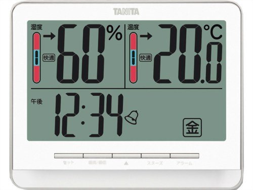 タニタ(TANITA) 〈温湿度計〉デジタル温湿度計 TT-538-WH(ホワイト)