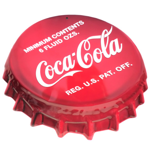 エンボスメタルサイン COCA COLA COKE BOTTLE CAP