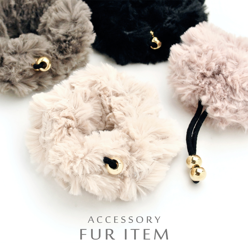 ▼MAGGIO▼【シュシュからヘアゴムに♪】気分で替えれるITEM☆ もこもこ2WAYシュシュ&ヘアゴム